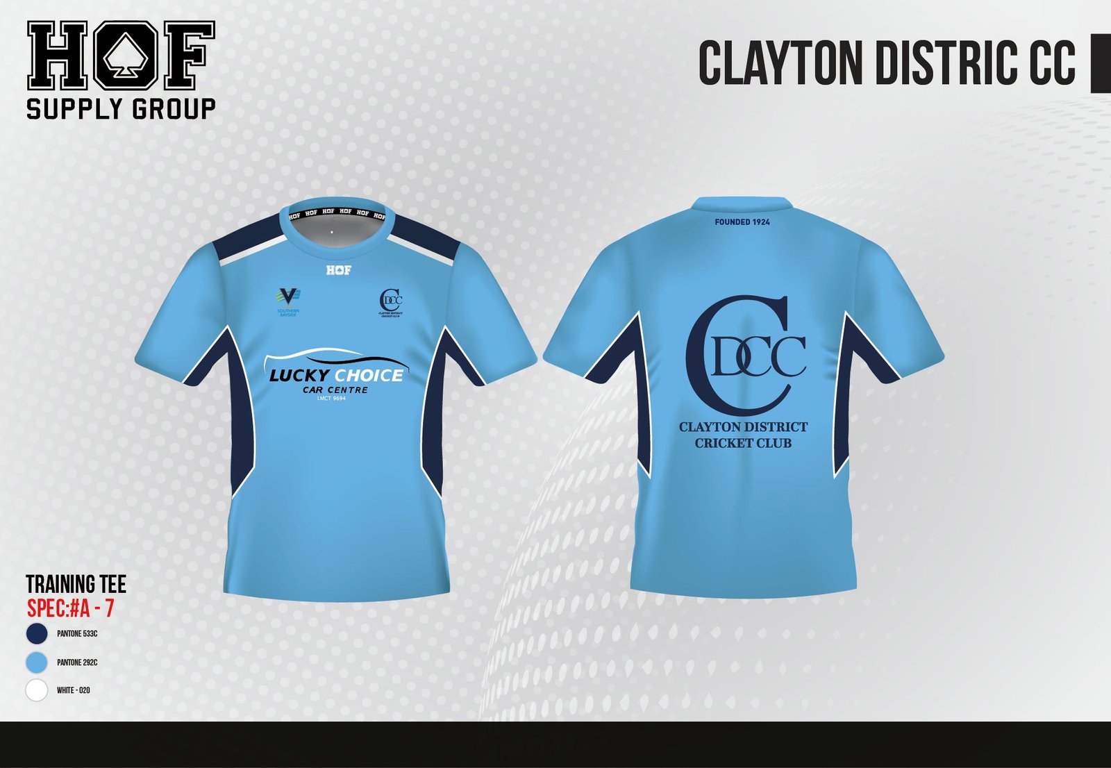 HOF-Clayton-Distric-CC-28-07-25-01.jpg Clayton District CC Training Tee - Image 1