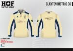 Clayton District CC Long sleeve 2Day polo -WS
