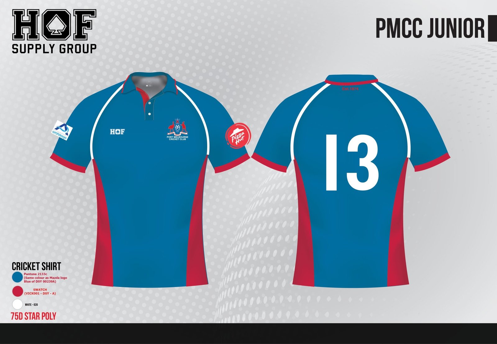 HOF-PMCC-Juniors-2025-Season-04-07-25-01-scaled-1.jpg KIDS SS polo NO Names only NUMBERS allowed (Men's Sizes) - Image 1