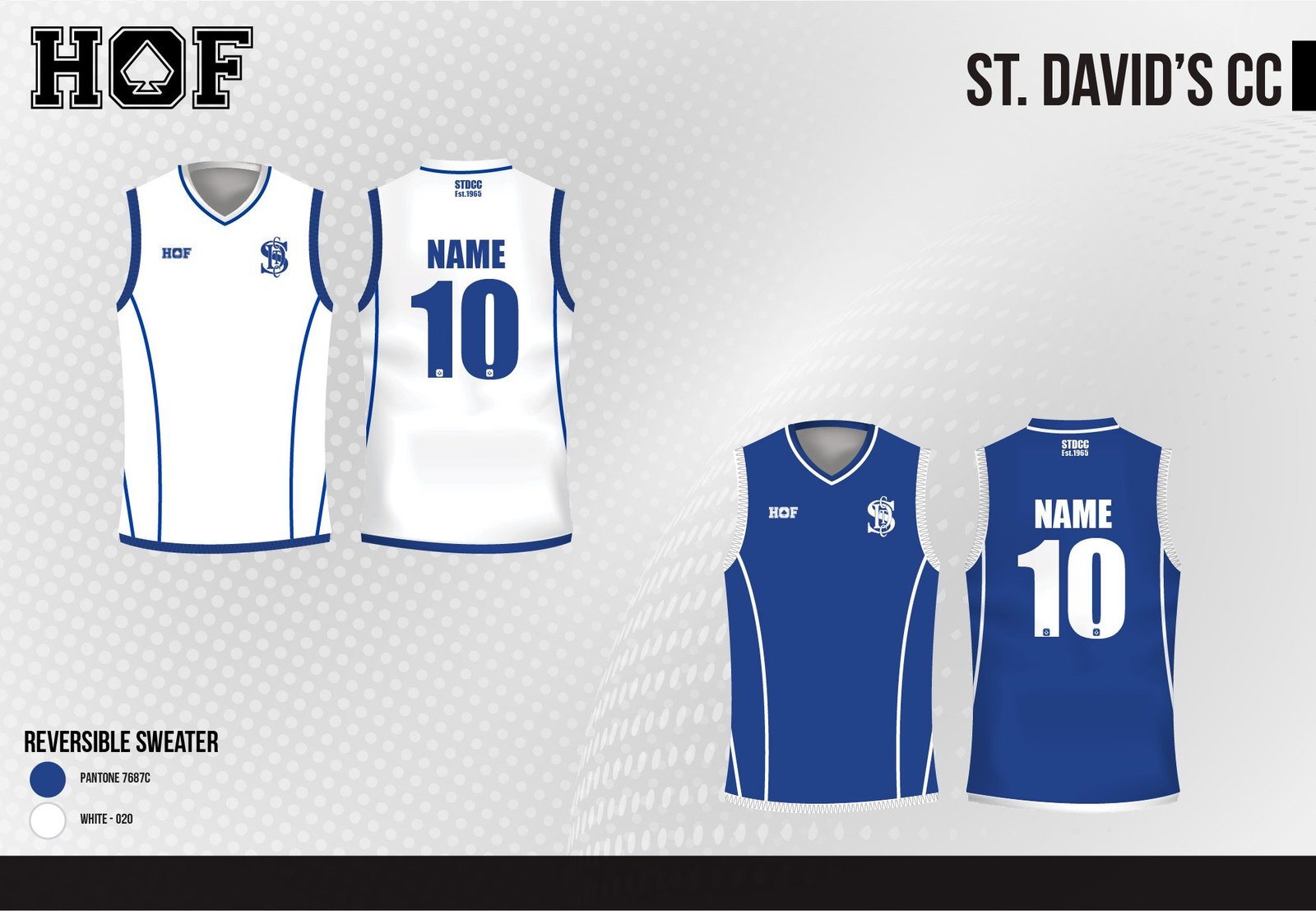 HOF-St-Davids-CC-03-07-25-24.jpg St David's CC Sleeveless Reversible Vest (PLAYERS MUST CHECK WITH CLUB RE ALLOCATED NUMBER) - Image 1