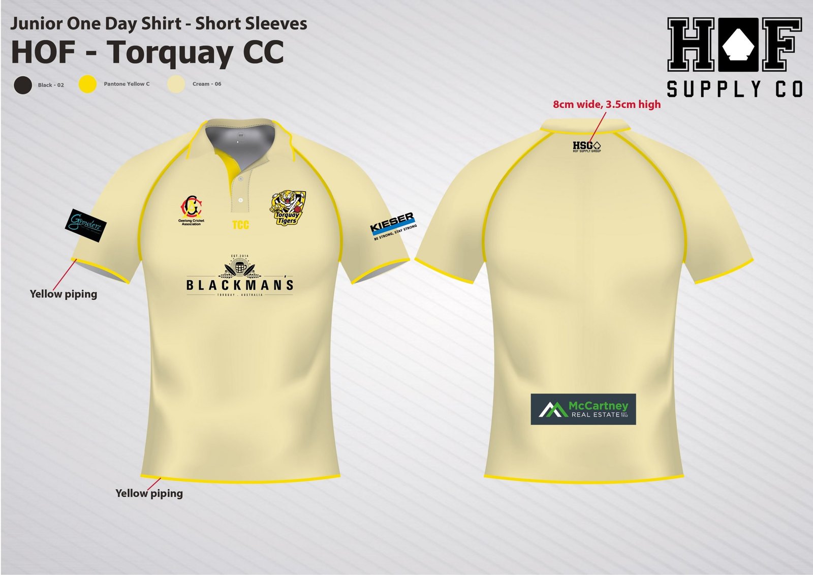 HOF-Torquay-Cricket-Club-22-08-20-09-scaled-1.jpg BOYS - short sleeve cream polo - Image 1